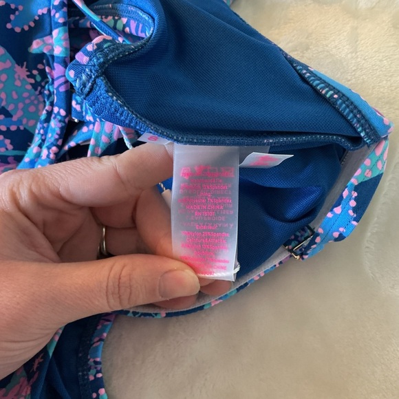 NWT women’s Lilly Pulitzer Snyder One Piece Swimsuit Star Gazing Barton Blue 8 - Picture 8 of 9